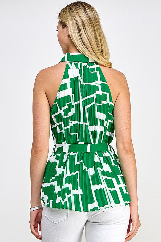 Printed Sleeveless Top ya