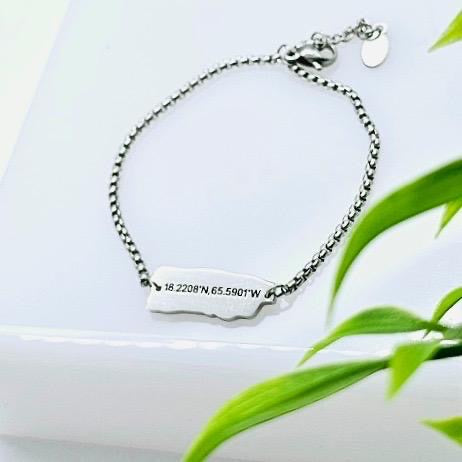 Pulsera Ajustable Coordenadas PR