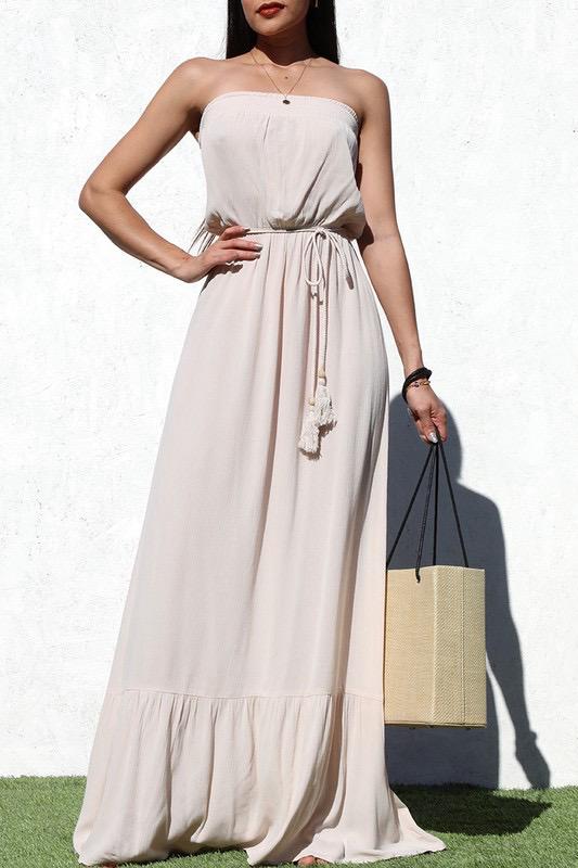 Tube Woven Maxi Dress