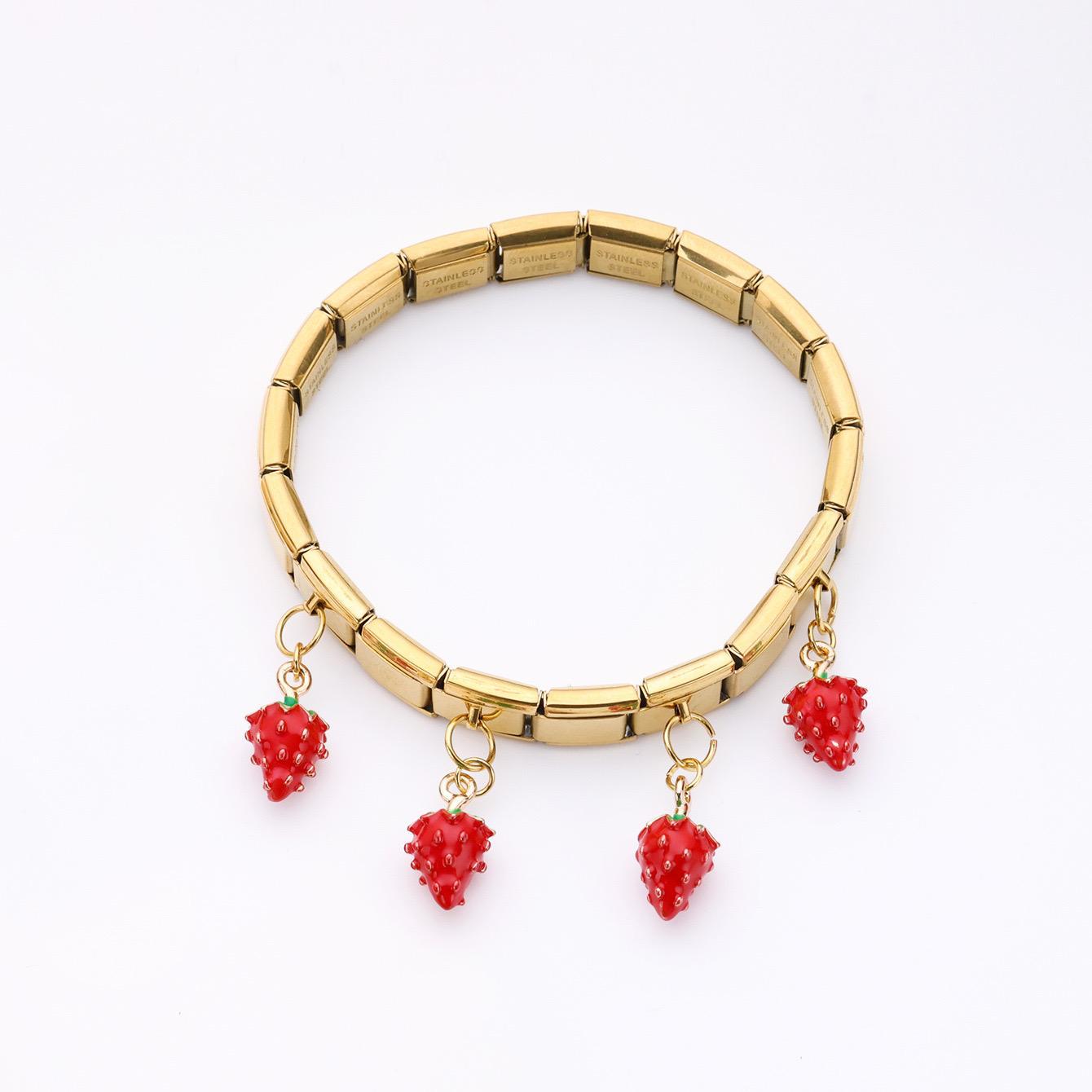 ITALIAN STYLE BRACELET STAINLESS STEEL ENCHAPADO EN ORO 18K