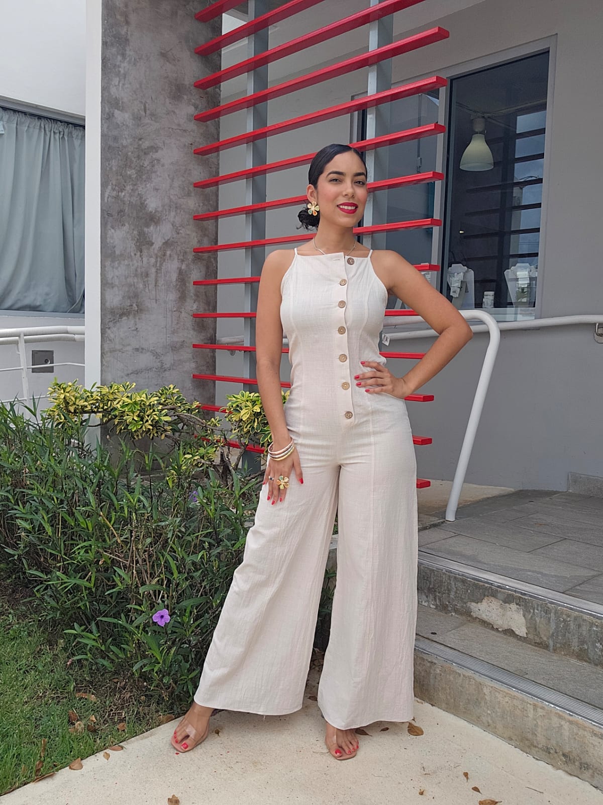 BUTTON DOWN JUMPSUIT