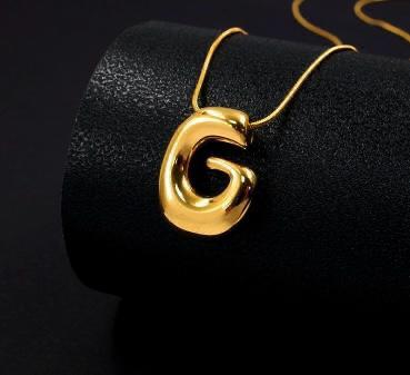 COLLAR STAINLESS STEEL DE LETRA CHUNCKY