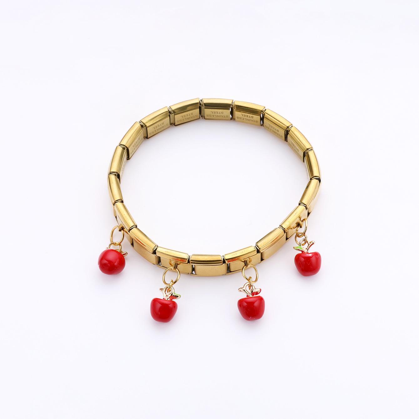 ITALIAN STYLE BRACELET STAINLESS STEEL ENCHAPADO EN ORO 18K