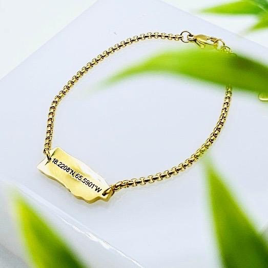 Pulsera Ajustable Coordenadas PR
