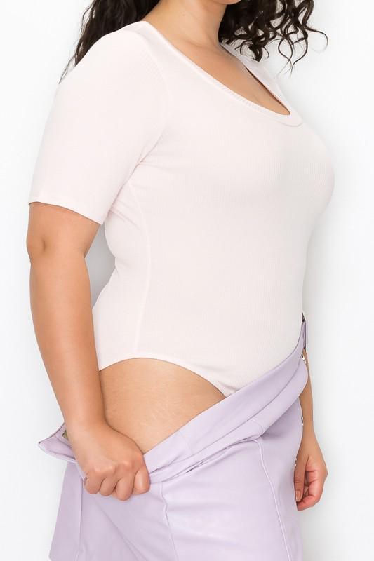 Solid Color Plus Bodysuit