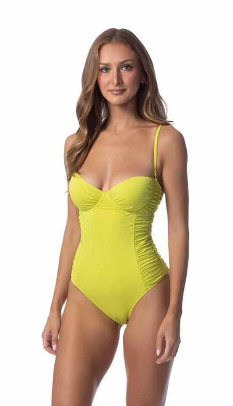 Lime one piece swimwear