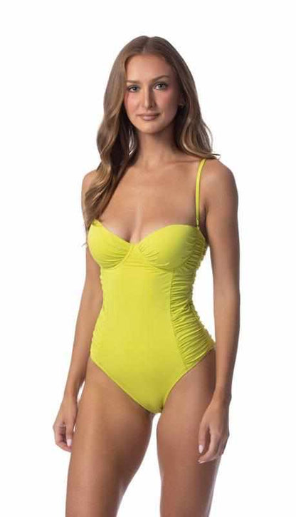 Lime one piece swimwear