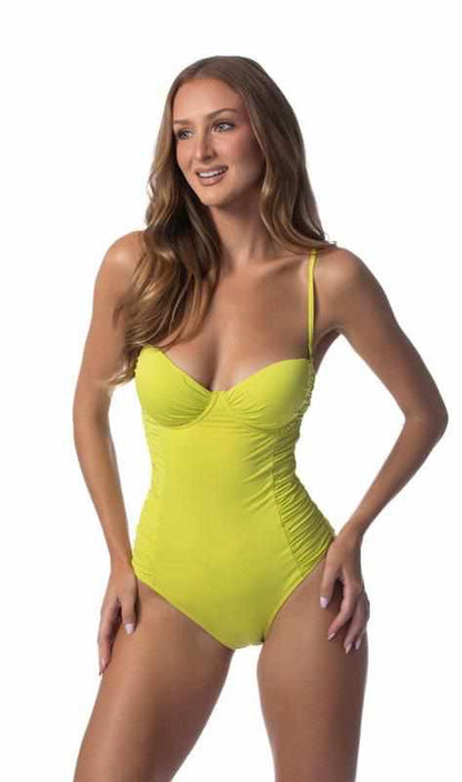 Lime one piece swimwear