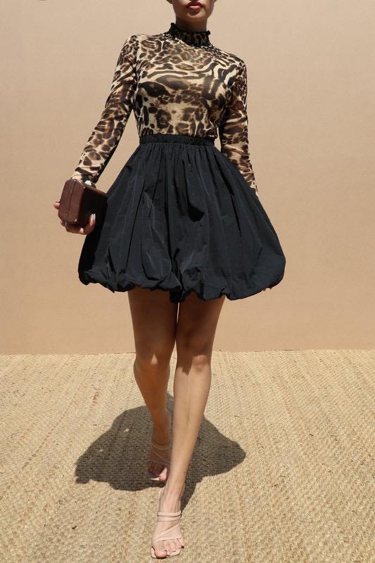 BUBBLE LEOPARD DRESS