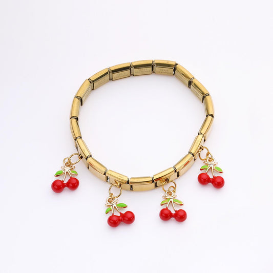 ITALIAN STYLE BRACELET STAINLESS STEEL ENCHAPADO EN ORO 18K