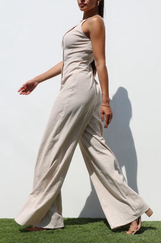 BUTTON DOWN JUMPSUIT