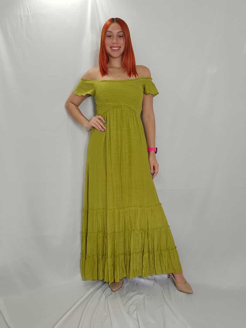 SMOCKED MAXI DRESS